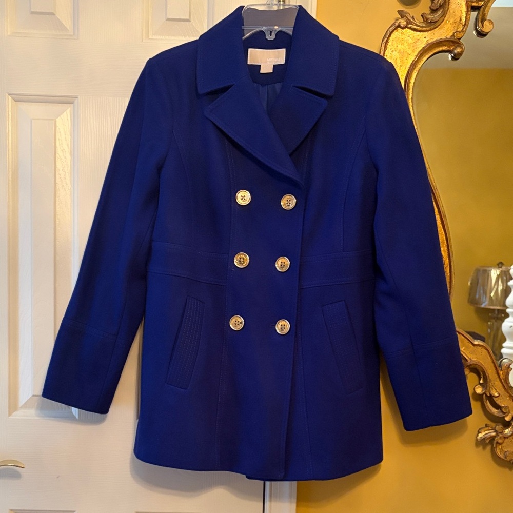 MICHAEL Michael Kors Royal Blue Pea Coat